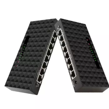 Сетевой хаб RJ45, 10/100 Мбит/с, с адаптером