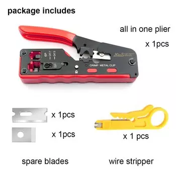 Сетевой Инструмент xintylink rj45 обжимные плоскогубцы cat5 cat6 cat7 rg rj 45, устройство для зачистки кабеля ethernet, зажим для отжима, щипцы, зажим rg45 lan