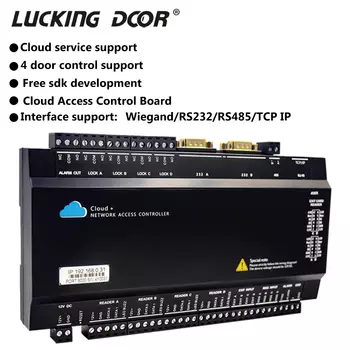Сетевой контроллер доступа к двери WAN WEB Поддержка 4-дверных 8 считывателей карт Wiegand Вход сигнализации TCP IP MQTT HTTP Протокол облачного сервера
