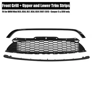 Сетка в виде сотовой решетки переднего бампера, верхняя и нижняя накладка, подходит только для BMW Mini R55 R56 R57 R58 R59 2007-2015 Cooper S&JCW