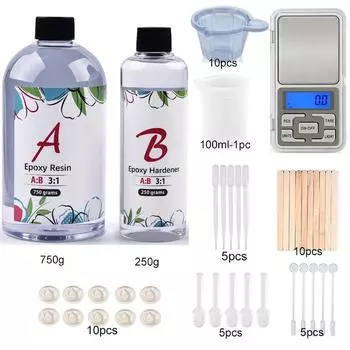 3:1 эпоксидная смола AB кристально чистый клей прозрачный высокий клей для DIY аксессуары для изготовления ювелирных изделий из смолы 100 г/280 г/400 г/1000 г