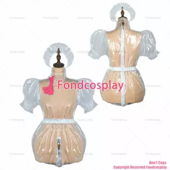Сексуальная одежда для взрослых fondcosplay с перекрестными элементами, Прозрачное платье из ПВХ, Запираемая униформа, комбинезоны, комбинезоны, костюм CD/TV[G2426]