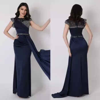 Сексуальное Повседневное платье Jiayigong с бисером, женское длинное платье с вырезом лодочкой на заказ