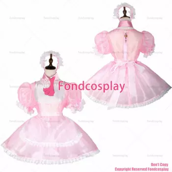 Сексуальный костюм для взрослых с надписью fondcosplay, ярко-розовый костюм из органзы с замком, с крестом, CD/TV[G1781]