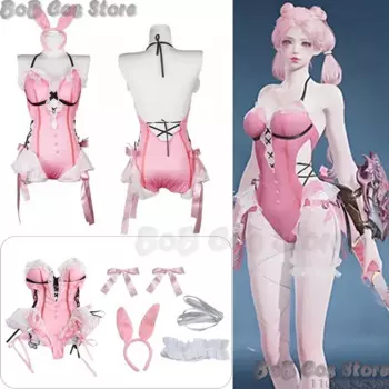 Сексуальный милый розовый комбинезон Holloween Shen Miao Wei Qing Game Naraka:Bladepoint, купальный костюм для косплея, женский купальник