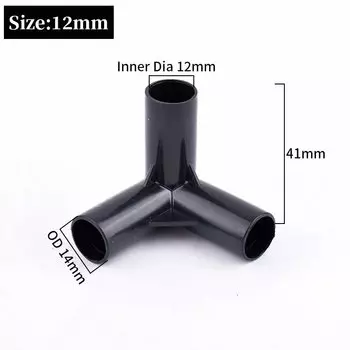 SgooHan черные ПВХ тройники для садового водопровода 8-19 мм