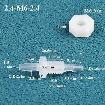 SgooHan PP прямые соединители для шлангов 1,6-M6-1,6