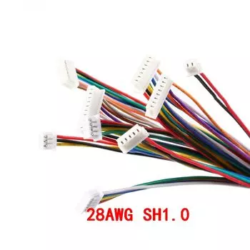 Ш1,0 Ш 1,0 мм 2/3/4/5/6/7/8/9/10Pin Женский и женский разъем с разъемом для кабеля, та же длина направления 10 см 28AWG