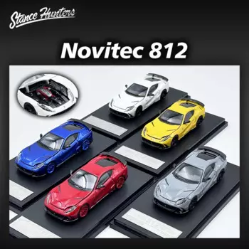 SH LT 1:64 Novitec 812 N Largo Hood открытый литой под давлением диорама модель автомобиля коллекция Stance Hunters маленькие игрушки
