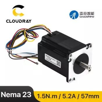 Шаговый электродвигатель Leadshine Nema23, 57 мм, 3 фазы, 5,2 А, 150 нсм (573S15), 6 выводов, для 3D-принтера, CNC XYZ