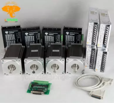 Шаговый двигатель 4-осевой Nema 34 1600oz.in 151mm 3.5A 2-фазный драйвер DM860A фрезерный станок с ЧПУ с высоким крутящим моментом и низким уровнем шума/вибрации