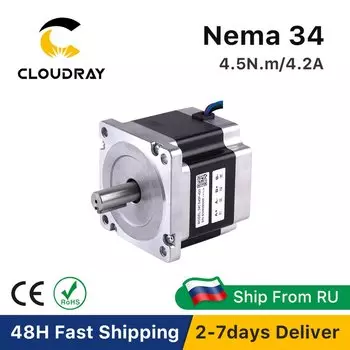 Шаговый двигатель Cloudray Nema 34 2-фазный 4.5 Нм