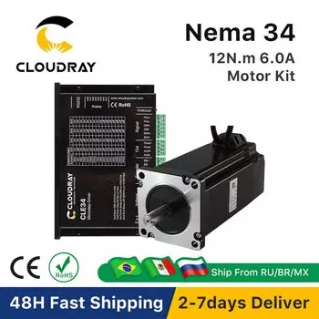 Шаговый двигатель Cloudray Nema 34 с энкодером 12 Нм