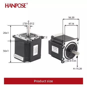 Шаговый двигатель HANPOSE 23HS4128/5128/5628/7628