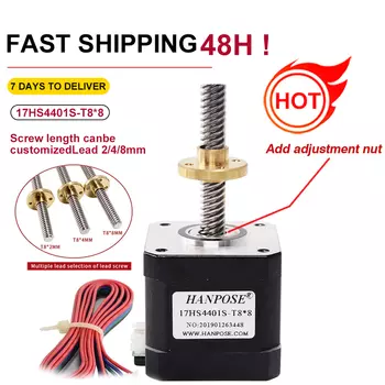 Шаговый двигатель Nema17 17HS4401S-T8 300 мм 42BYGH для 3D-принтера