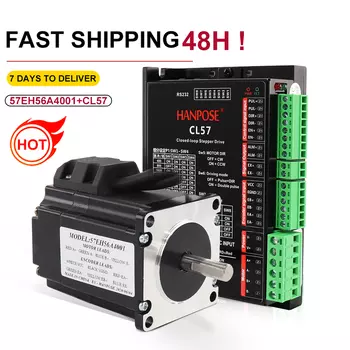 Шаговый двигатель Nema23 с драйвером CL57 1.3Нм