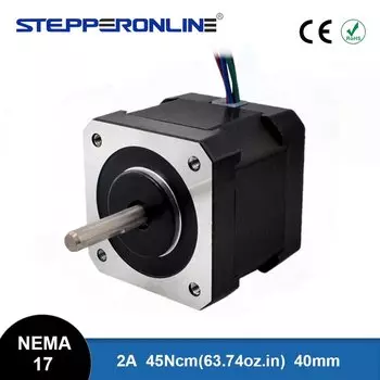 Шаговый двигатель STEPPERONLINE Nema 17 42 мм 45 Нсм 2А