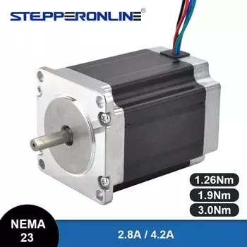 Шаговый двигатель STEPPERONLINE Nema 23 3Nm/1.9Nm/1.26Nm