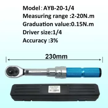 Шахе регулируемый динамометрический ключ 1/4'' 1/2'' 3/8''