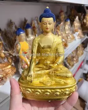 Шакьямуни Амитабха Будда статуя 5A, Высококачественная статуя медный Будда, домашний алтарь, поклонение Таиланду, тибетские буддистские принадлежности