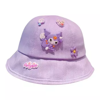 Шапка от солнца Sanrio для девочек, милая Кепка с рисунком Hello Kitty, Kuromi, летняя мультяшная мелодия, рыбацкая Кепка, модная Солнцезащитная