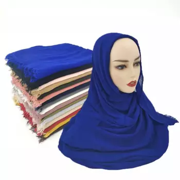 Шарф женский из вискозы, с кисточками, 16 цветов