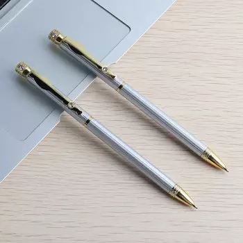 Шариковая ручка Genkky металлическая голубые чернила