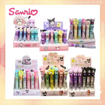 Шариковая ручка Sanrio, 36 шт., Kuromi Cinnamoroll 6/10 цветов, строительные принадлежности для письма, 0,5 мм, маркер для рисования, детские подарки