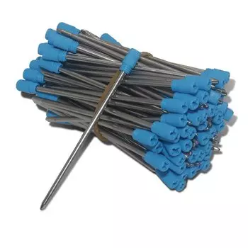 Шариковые ручки AliWuzn, металлические стержни, 0,7 мм, 100 шт., синий/черный