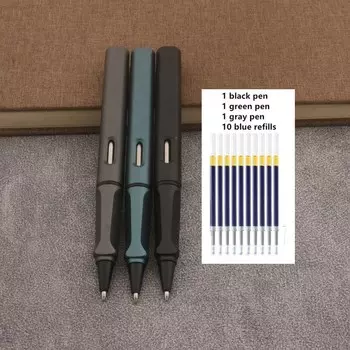 Шариковые ручки Chouxiongluwei, металлические, зелёные, 3 шт./10 шт.