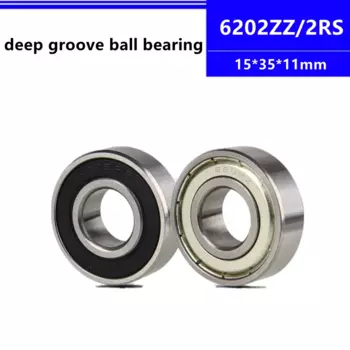 Шариковый подшипник 6202ZZ 6202-2RS, 15x35x11 мм, 6 202-2z 6202Z 6202RS 6202 15*35*11 мм, 20 шт.
