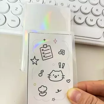 SHARKBANG Держатели для карт 50 шт., матовые, сердечки, 61x91 мм