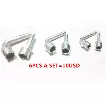 Шарнир внешний R134 3/8 1/2 5/8, алюминиевые шланги для кондиционера в авто, алюминиевый, 6 шт. в наборе