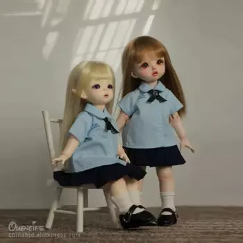 Шарнирная кукла Lilliella, 1/6 дюймов, с большим полным телом овец, модная летняя черная плиссированная юбка, стильная полимерная художественная шарнирная кукла, Подарочная игрушка