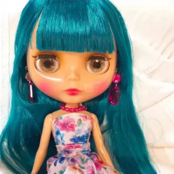 Шарнирная кукла NEO Blyth, элегантная, шарнирная, с загорелым лицом, с 2019 и зелеными волосами, коллекционная