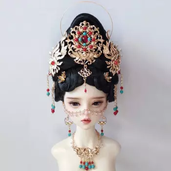 Шарнирная кукла в масштабе 1/6, 1/4, 1/3, китайский старинный костюм, аксессуары для волос, головной убор для MSD SD13 девочки SSDF A2052