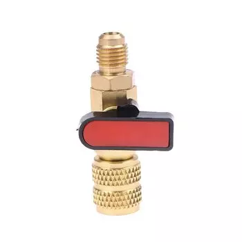 Шаровой клапан для кондиционера хладагента 1/4 дюйма, прямой запорный клапан SAE Для R134A R410A R22 R12, шланги для зарядки, хладагент переменного тока