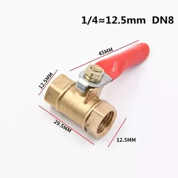 Шаровой кран латунный 1/8'' 1/4'' 3/8'' 1/2''