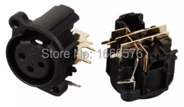 Шасси XLR female 3Pin, 100 шт., разъем для панели PCB-202