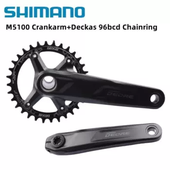 Шатуны SHIMANO Deore M5100 Crankarm 96BCD Deckas Chainring 10 11 скоростей, шатуны для горного велосипеда, оригинальные детали