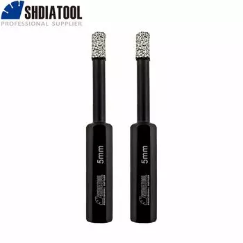 SHDIATOOL 2 шт. сухие сверла с шестигранным хвостовиком для гранита, мрамора, керамической плитки, вакуумной пайки, алмазные сверла, резак