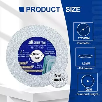 SHDIATOOL алмазные диски для резки стекла 50/75/85/100/115/125 мм