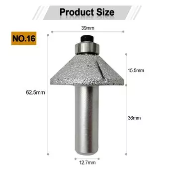 SHDIATOOL Алмазные фрезы для камня 1/2", 1 шт.