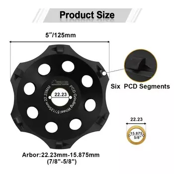 SHDIATOOL Алмазный шлифовальный круг 115/125 мм