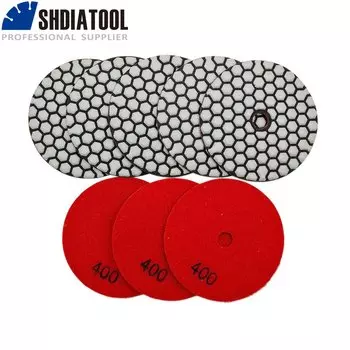 SHDIATOOL Полировальные накладки для камня 7 шт., зернистость #400