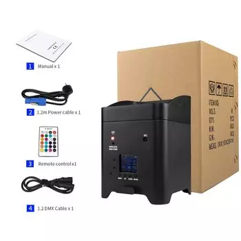 SHEHDS Беспроводной пар свет RGBWA+УФ 6x18Вт