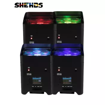 SHEHDS беспроводные световые эффекты 6x18 Вт 6 в 1 RGBAW+УФ