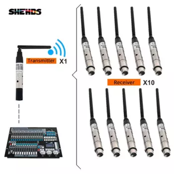 SHEHDS беспроводной DMX512 приемник/передатчик 2.4G для сцены