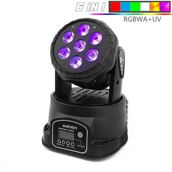 SHEHDS Светодиодное освещение 7x18 Вт RGBWA+UV 6in1 DMX512