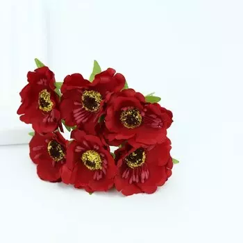 Шелковые искусственные цветы CYJT, 6 шт.